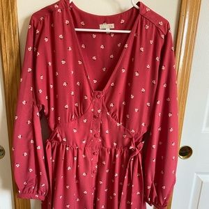 Floral Pink dress - Size:L